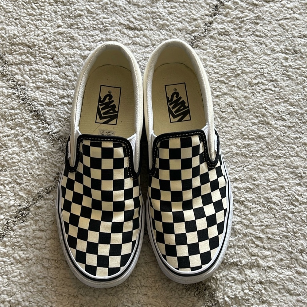 Vans checkered slip ons 8.5